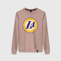 Свитшот хлопковый женский Lakers stars, цвет: пыльно-розовый