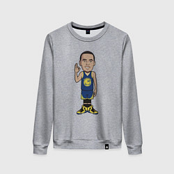Свитшот хлопковый женский Стефен Карри, цвет: меланж