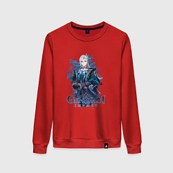 Свитшот хлопковый женский Судья Нёвиллет, цвет: красный