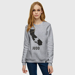 Свитшот хлопковый женский Дзюдо Калифорния, цвет: меланж — фото 2