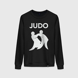 Свитшот хлопковый женский Warriors judo, цвет: черный