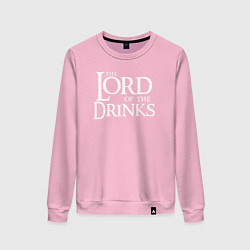 Свитшот хлопковый женский Повелитель напитков, цвет: светло-розовый