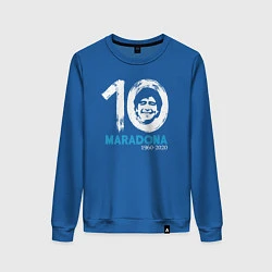 Свитшот хлопковый женский Maradona 10, цвет: синий