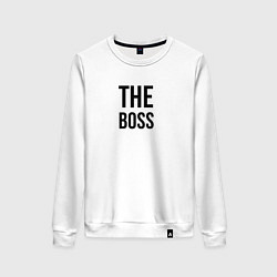 Свитшот хлопковый женский The boss - Couple, цвет: белый