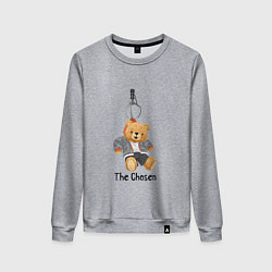 Свитшот хлопковый женский Плюшевый медвежонок избранный, цвет: меланж