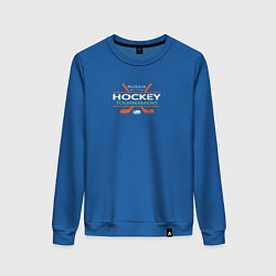Свитшот хлопковый женский Хоккей - спорт России, цвет: синий