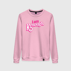 Свитшот хлопковый женский I am kenough, цвет: светло-розовый