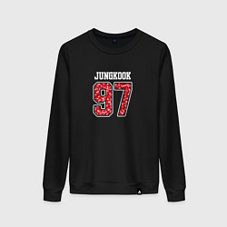 Свитшот хлопковый женский Jungkook legendary, цвет: черный