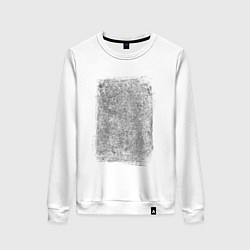 Свитшот хлопковый женский Белый шум прямоугольник, цвет: белый