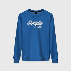 Свитшот хлопковый женский Authentic 1979, цвет: синий