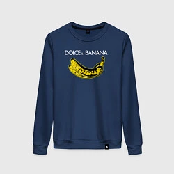 Свитшот хлопковый женский Dolce Banana, цвет: тёмно-синий