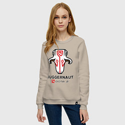 Свитшот хлопковый женский Juggernaut Dota 2, цвет: миндальный — фото 2