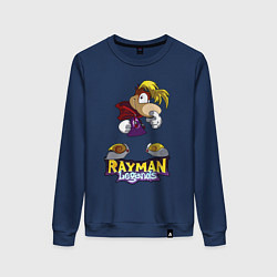 Свитшот хлопковый женский Rayman - legends, цвет: тёмно-синий