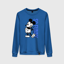 Свитшот хлопковый женский So funny Mickey, цвет: синий