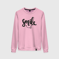 Свитшот хлопковый женский Funny smile, цвет: светло-розовый