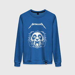 Свитшот хлопковый женский Metallica rock panda, цвет: синий