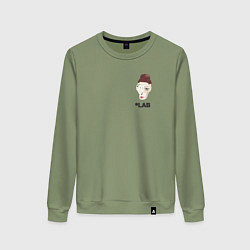 Свитшот хлопковый женский Лаборантка, цвет: авокадо