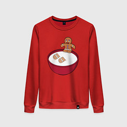 Женский свитшот Человечек пряник