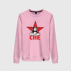 Свитшот хлопковый женский Che Guevara star, цвет: светло-розовый