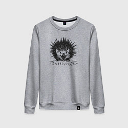 Свитшот хлопковый женский Великолепие лесных обитателей, цвет: меланж