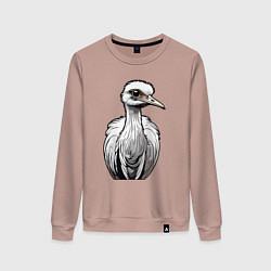 Женский свитшот Страус рисованый