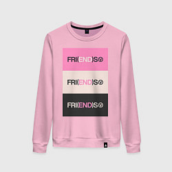 Свитшот хлопковый женский V Fri END S - friends song, цвет: светло-розовый