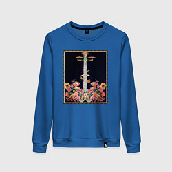 Женский свитшот Абстракные лица, цветы и ноты