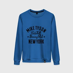 Свитшот хлопковый женский Mike Tyson: New York, цвет: синий