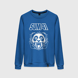 Свитшот хлопковый женский Sum41 rock panda, цвет: синий