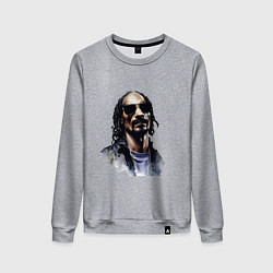 Свитшот хлопковый женский Snoop dog, цвет: меланж