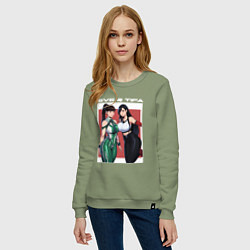 Свитшот хлопковый женский Тифа и Ева girls fantasy, цвет: авокадо — фото 2
