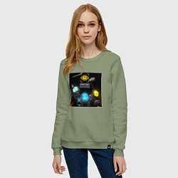 Свитшот хлопковый женский Игроки Content Warning, цвет: авокадо — фото 2