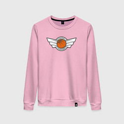 Свитшот хлопковый женский Турнир по баскетболу, цвет: светло-розовый