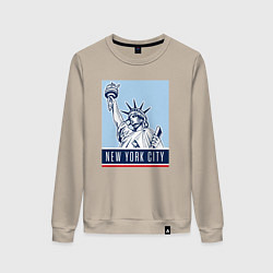 Свитшот хлопковый женский Style New York, цвет: миндальный