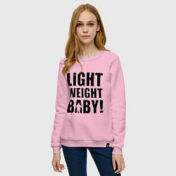 Свитшот хлопковый женский Light weight baby, цвет: светло-розовый — фото 2