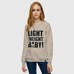 Свитшот хлопковый женский Light weight baby, цвет: миндальный — фото 2