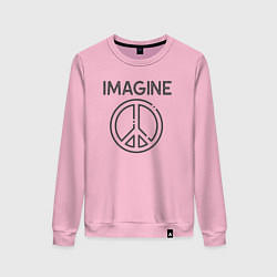 Свитшот хлопковый женский Peace imagine, цвет: светло-розовый