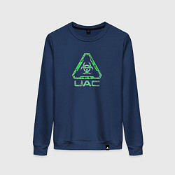 Свитшот хлопковый женский UAC зелёный повреждённый, цвет: тёмно-синий