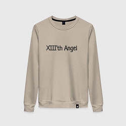 Свитшот хлопковый женский XIIIth angel, цвет: миндальный