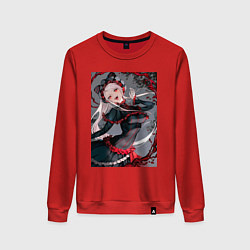 Свитшот хлопковый женский Повелитель Шаллтир Бладфоллен, цвет: красный