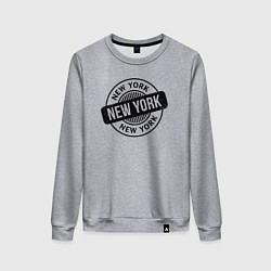 Свитшот хлопковый женский Стиль Нью-Йорка, цвет: меланж