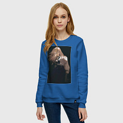 Свитшот хлопковый женский Ведьма и чудовище Гидо, цвет: синий — фото 2
