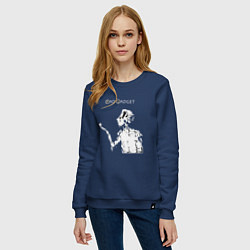 Свитшот хлопковый женский Fad Gadget - Tovey live, цвет: тёмно-синий — фото 2