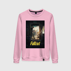 Свитшот хлопковый женский Fallout - The Ghoul, цвет: светло-розовый