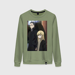 Свитшот хлопковый женский Гидо Ашаф, цвет: авокадо