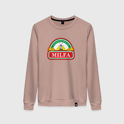 Свитшот хлопковый женский Milfa милфа, цвет: пыльно-розовый