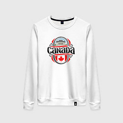 Свитшот хлопковый женский Canada country, цвет: белый