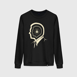 Свитшот хлопковый женский Дикаприо - Начало, цвет: черный