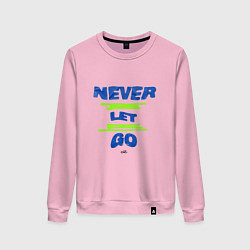 Свитшот хлопковый женский Never Let Go Jungkook, цвет: светло-розовый