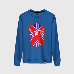 Свитшот хлопковый женский Тардис Британия, цвет: синий